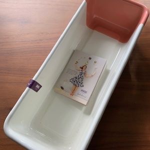 REISS ENAMEL LOAF PAN, PEACH & ORANGE, NWOT